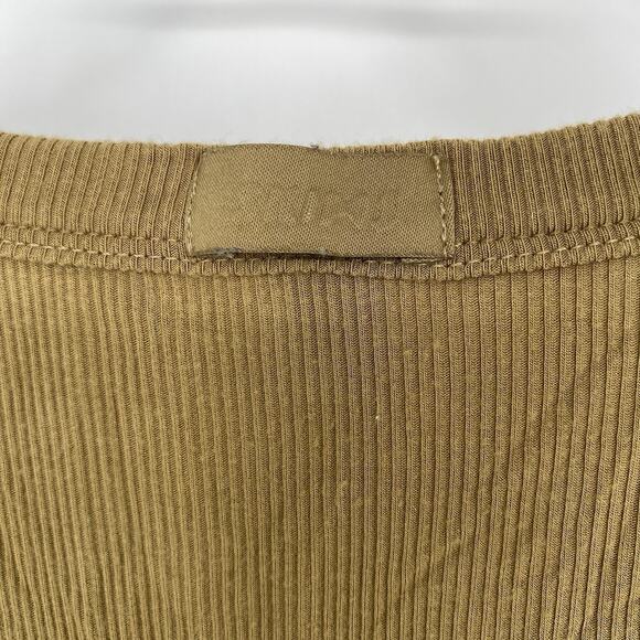 Skims Cotton Ribbed Tee Shirt Short Sleeve Green Women's Size 3XL - Picture 5 of 5